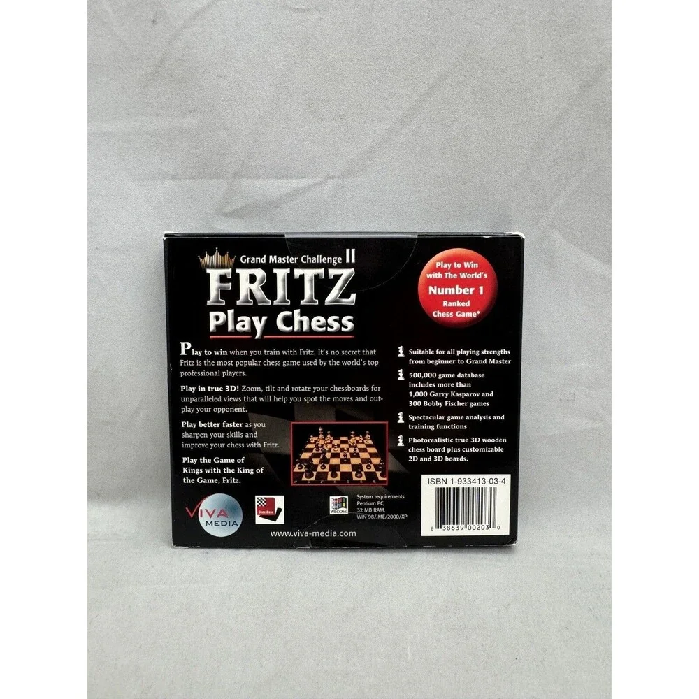 Fritz Play Chess Grand Master Challenge II CD Rom Computer Game